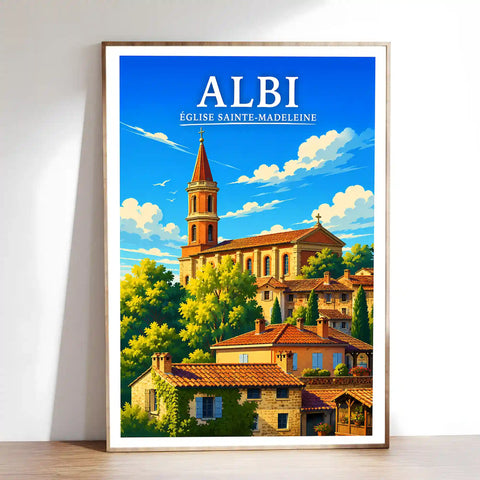 Affiche Albi Église Sainte-Madeleine