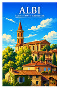 Affiche Albi Église Sainte-Madeleine