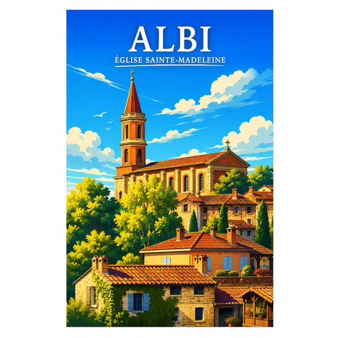 Affiche Albi Église Sainte-Madeleine