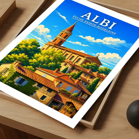 Affiche Albi Église Sainte-Madeleine