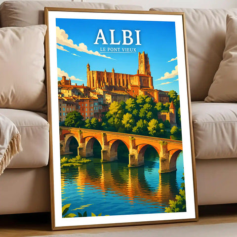 Affiche Albi Le Pont Vieux