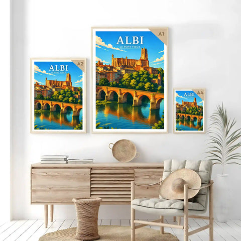 Affiche Albi Le Pont Vieux
