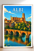 Affiche Albi Le Pont Vieux