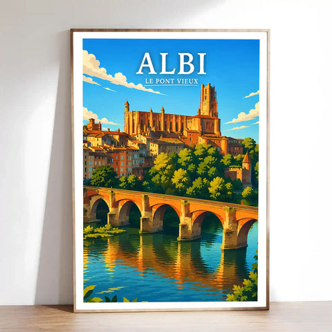Affiche Albi Le Pont Vieux