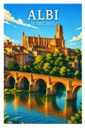 Affiche Albi Le Pont Vieux