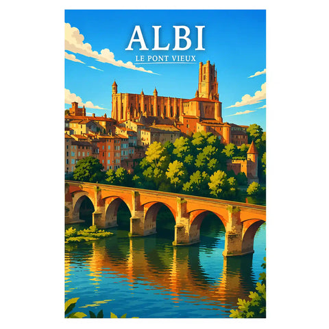 Affiche Albi Le Pont Vieux