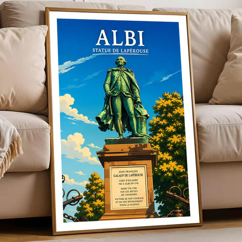 Affiche Albi Statue de Lapérouse
