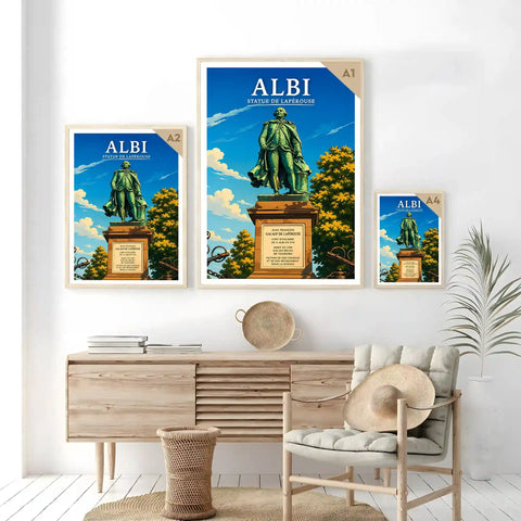Affiche Albi Statue de Lapérouse