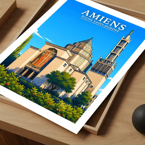 Affiche - Amiens - Église Saint-Honoré