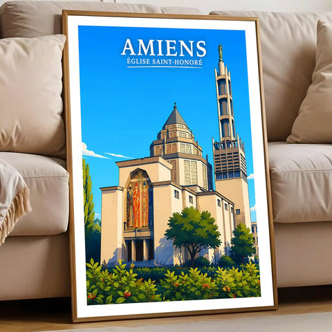 Affiche - Amiens - Église Saint-Honoré