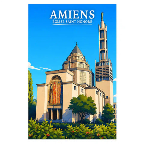Affiche - Amiens - Église Saint-Honoré