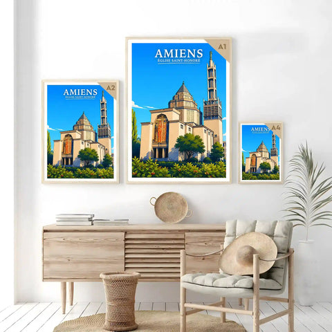 Affiche - Amiens - Église Saint-Honoré