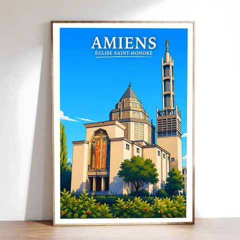 Affiche - Amiens - Église Saint-Honoré