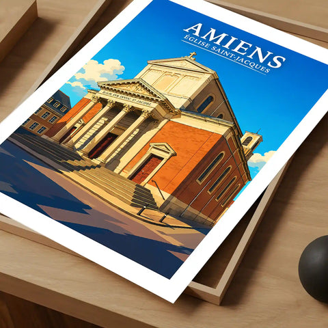 Affiche - Amiens - Église Saint-Jacques