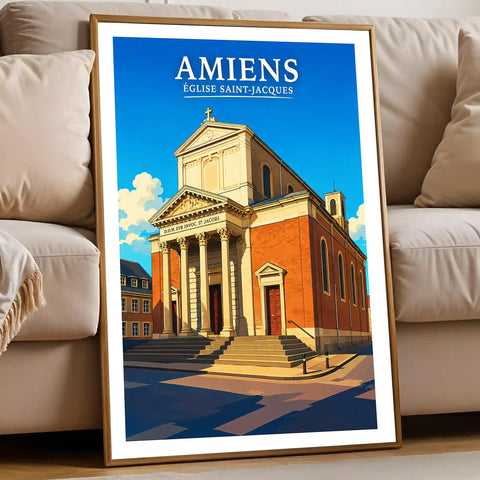 Affiche - Amiens - Église Saint-Jacques