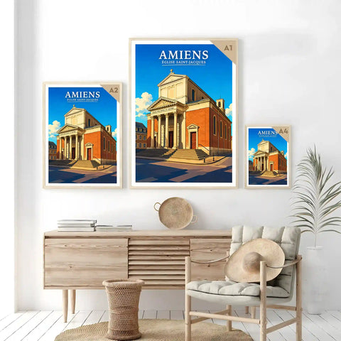 Affiche - Amiens - Église Saint-Jacques