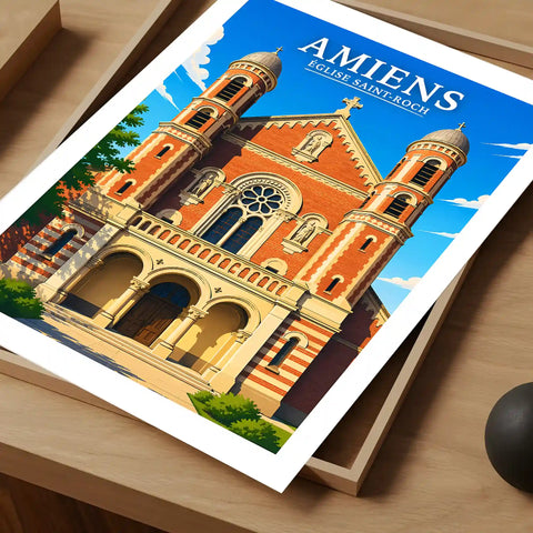 Affiche - Amiens - Église Saint-Roch