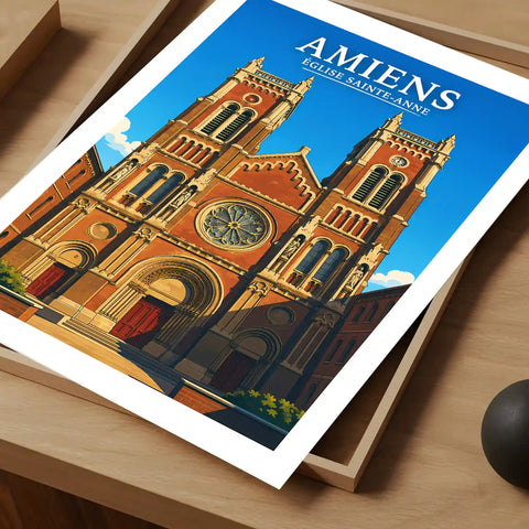 Affiche - Amiens - Église Sainte-Anne