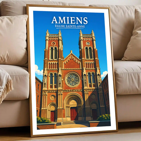 Affiche - Amiens - Église Sainte-Anne