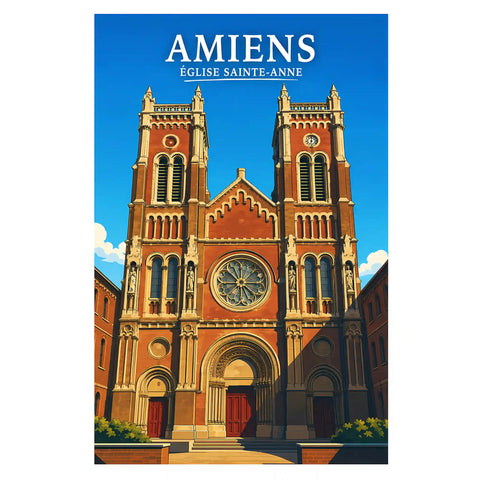 Affiche - Amiens - Église Sainte-Anne