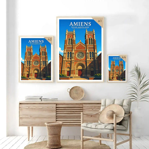 Affiche - Amiens - Église Sainte-Anne