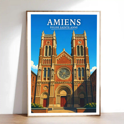 Affiche - Amiens - Église Sainte-Anne