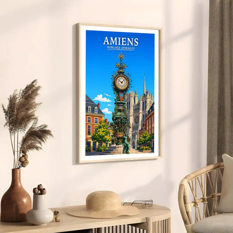 Affiche - Amiens - Horloge Dewailly