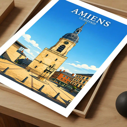 Affiche - Amiens - Le Beffroi