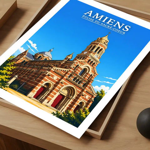 Affiche - Amiens - Église du Sacré-Coeur