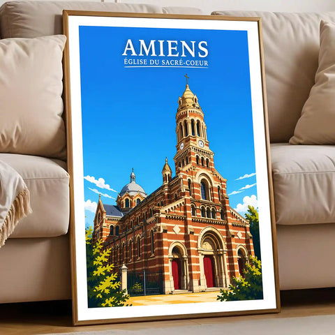 Affiche - Amiens - Église du Sacré-Coeur