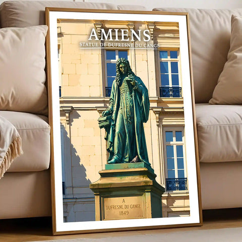 Affiche - Amiens - Statue de Dufresne du Cange