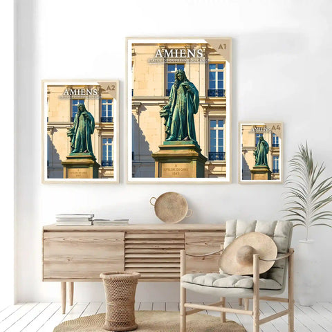Affiche - Amiens - Statue de Dufresne du Cange