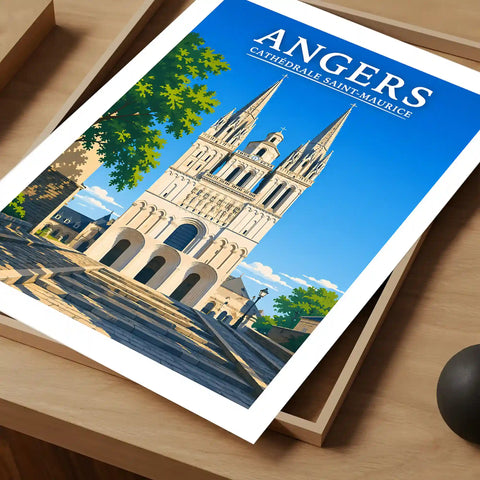 Affiche Angers Cathédrale Saint-Maurice