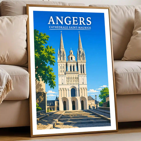 Affiche Angers Cathédrale Saint-Maurice