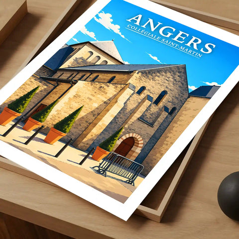 Affiche Angers Collégiale Saint-Martin