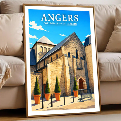 Affiche Angers Collégiale Saint-Martin