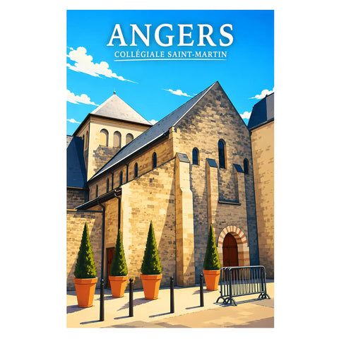 Affiche Angers Collégiale Saint-Martin
