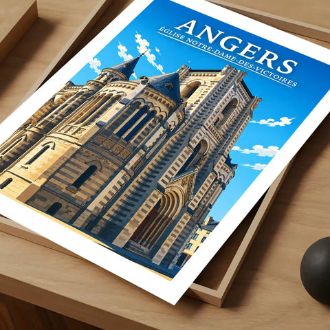 Affiche Angers Église Notre-Dame-des-Victoires