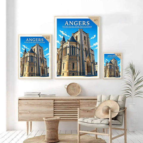 Affiche Angers Église Notre-Dame-des-Victoires