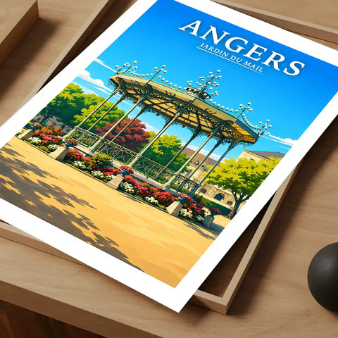 Affiche Angers Jardin du Mail