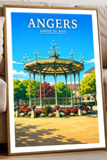 Affiche Angers Jardin du Mail