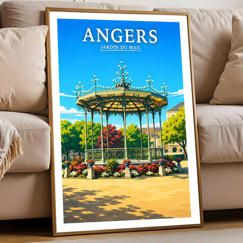 Affiche Angers Jardin du Mail