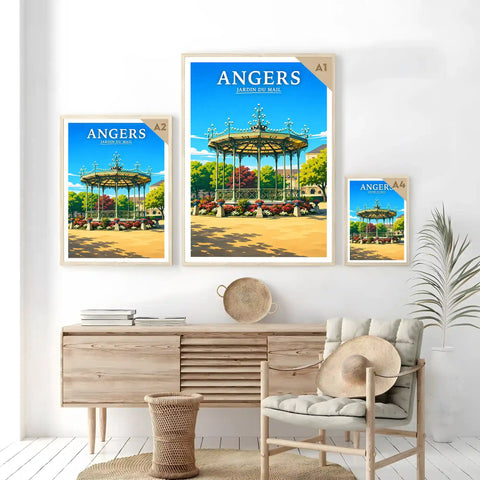 Affiche Angers Jardin du Mail