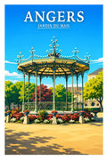 Affiche Angers Jardin du Mail