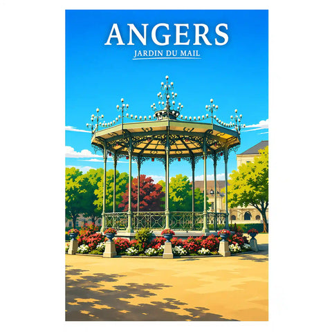 Affiche Angers Jardin du Mail
