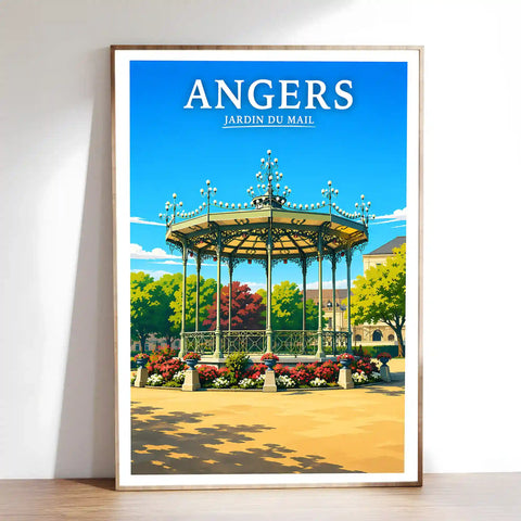 Affiche Angers Jardin du Mail