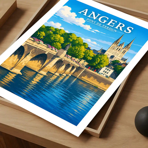 Affiche Angers Pont de Verdun