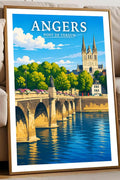 Affiche Angers Pont de Verdun