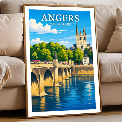 Affiche Angers Pont de Verdun