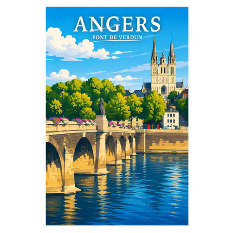 Affiche Angers Pont de Verdun
